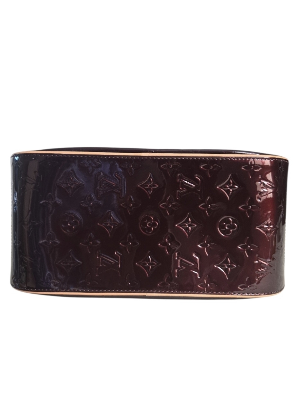 Louis Vuitton Vernis Top-Handle Satchel in Deep Bordeaux and Natural Vachetta - Picture 7 of 12